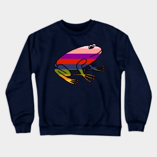 Cute Rainbow Frog Crewneck Sweatshirt